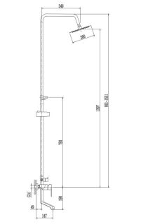 Душевая стойка Haiba HB24807 сталь